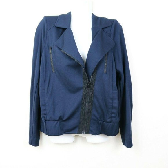 Cabi Womens Jacket Moto Assymetrical Zipper Nylon - Picture 2 of 7